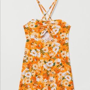 H&M orange floral sundress🧡🍊💛